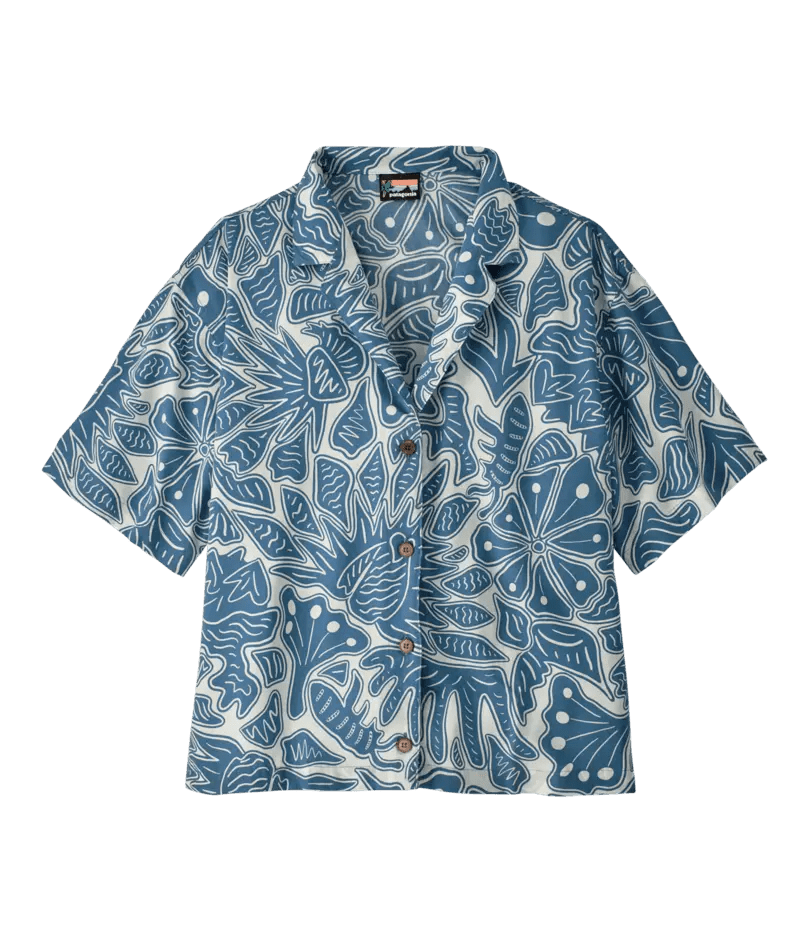 Women's Tidal Threads Shirt in Bees and Flowers: Still Blue | Patagonia Bend