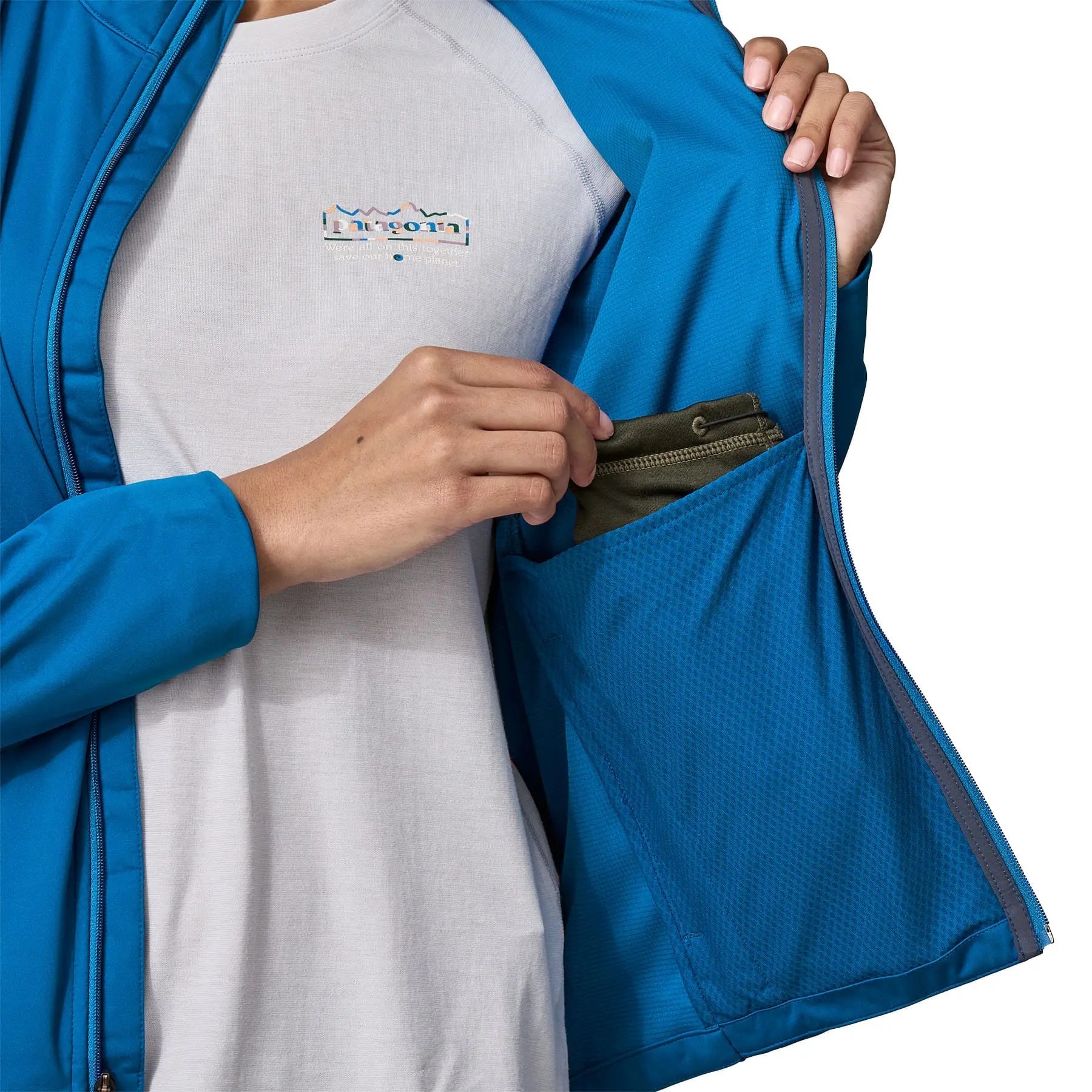 Women's Wind Shield Jacket in Endless Blue | Patagonia Bend